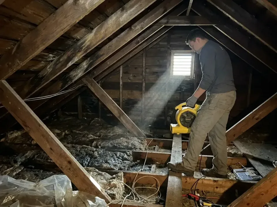 attic-water-damage-drying-proc-007 — frequently asked questions, Emergency Water Extraction & 24/7 Flood Response in Huber H…
